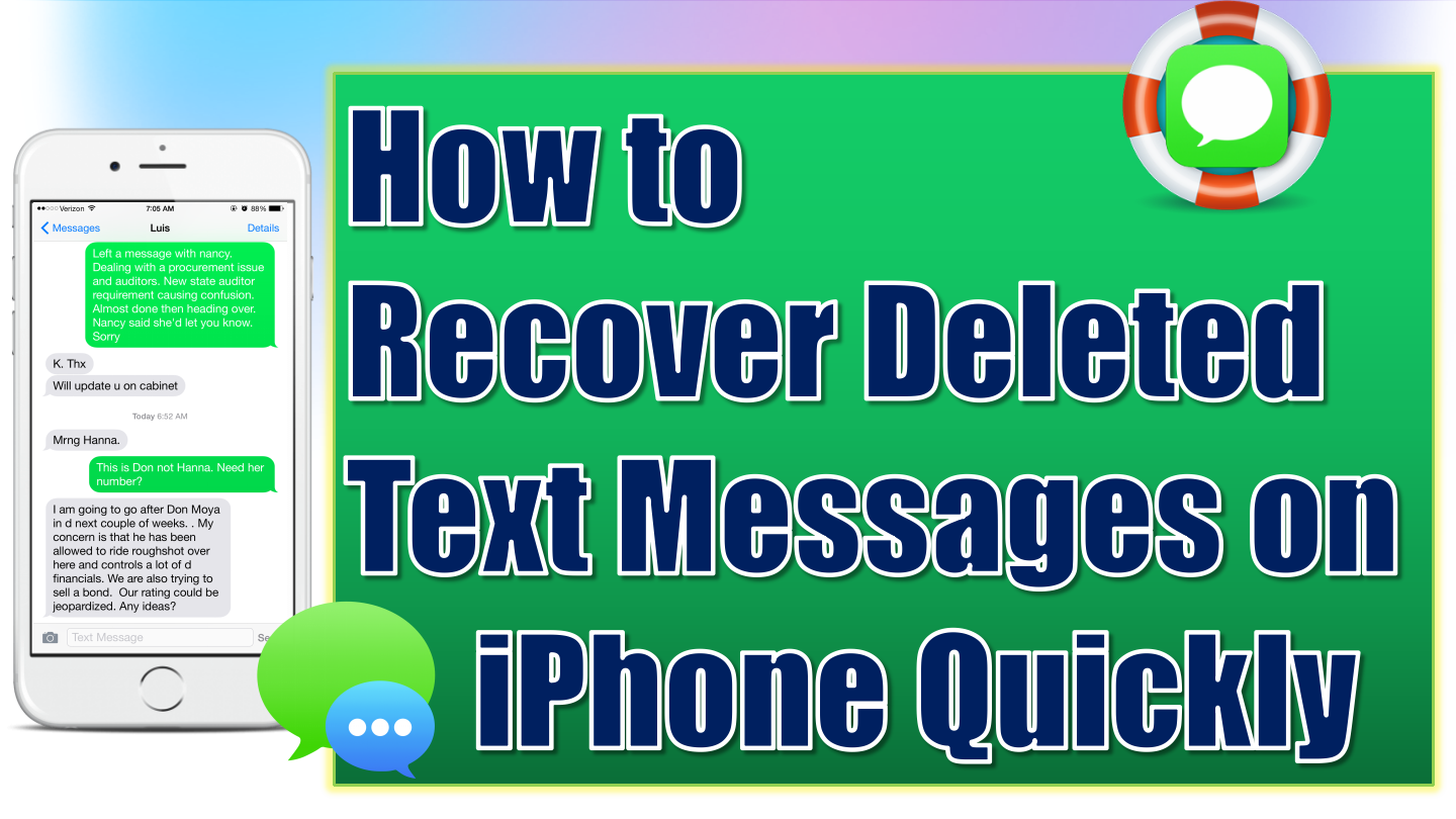 How to Recover Deleted Text Messages from iPhone for Free