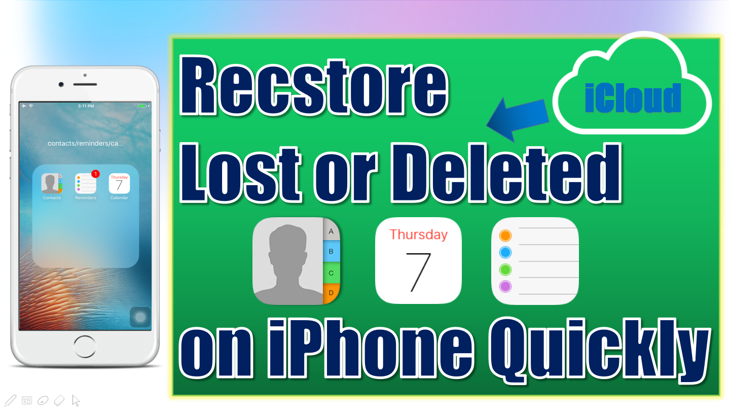 How to Restore Lost Contacts/Reminders/Calendar on iPhone