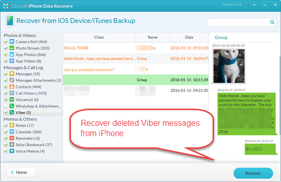 Restore Viber Messages on iPhone for Free