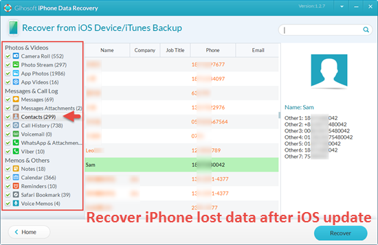 Recover iPhone Contacts and Data after iOS 9 Update