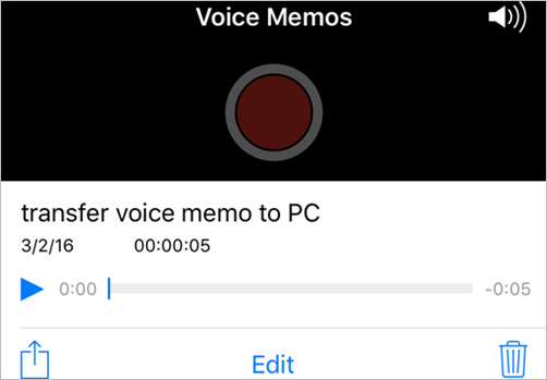 iPhone Voice memos