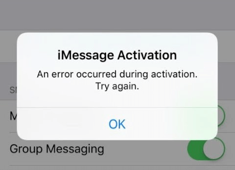 An Error Occurred During Activation for iMessage