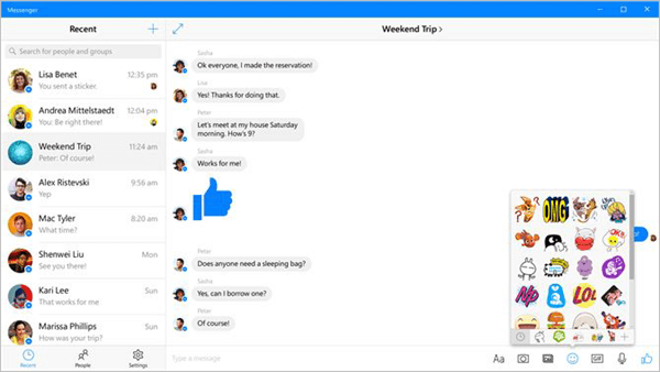 Facebook Messenger also provide an app for Windows user to connect with your friends and family.