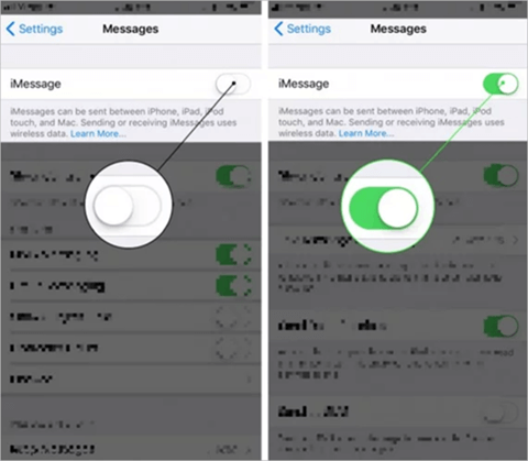 Turn Off and Restart iMessage