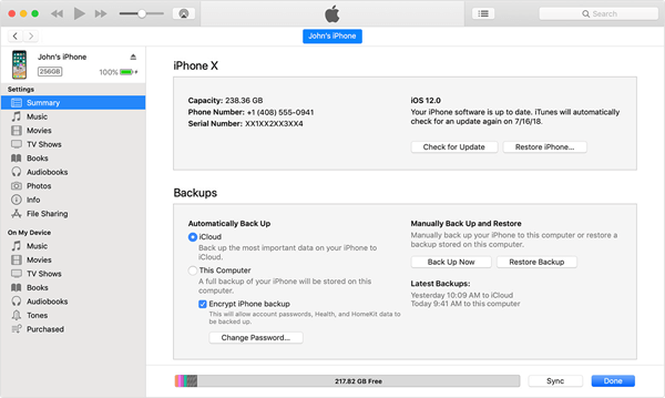 Retrieve Deleted iMessages from iTunes Backup