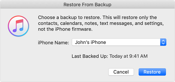 Try Restoring from a Different iTunes Backup