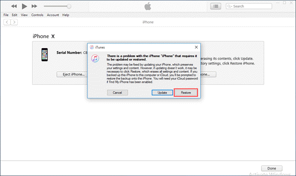 Follow the steps below to put iPhone into DFU mode and restore it via iTunes