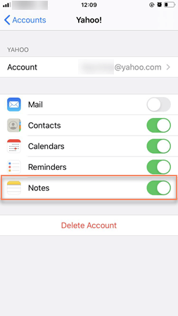 Free Recover Lost Notes on iPhone via Email Accounts