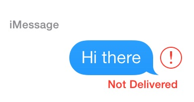 iMessage Not Delivered Error on iPhone.