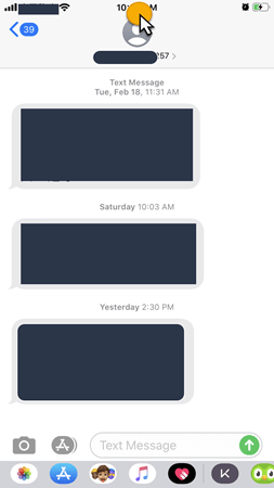 Get to the Beginning of a Text Conversation Quickly