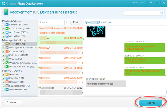 Search and Recover Deleted Messages on iPhone