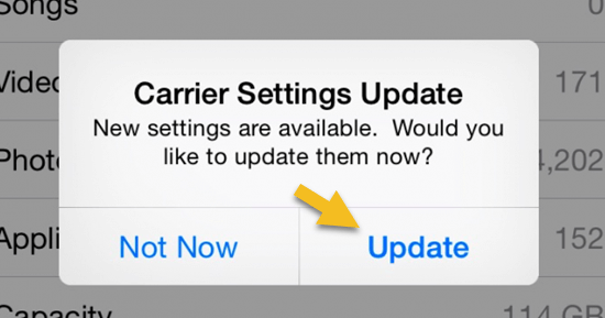 Update Carrier Settings to iPhone says voicemail is full but it’s not