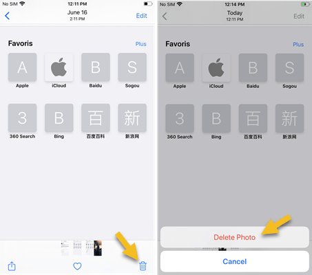 Delete a single photo from iPhone to Delete One or More Photos on iPhone